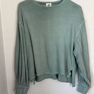 We the free teal long sleeve size XS